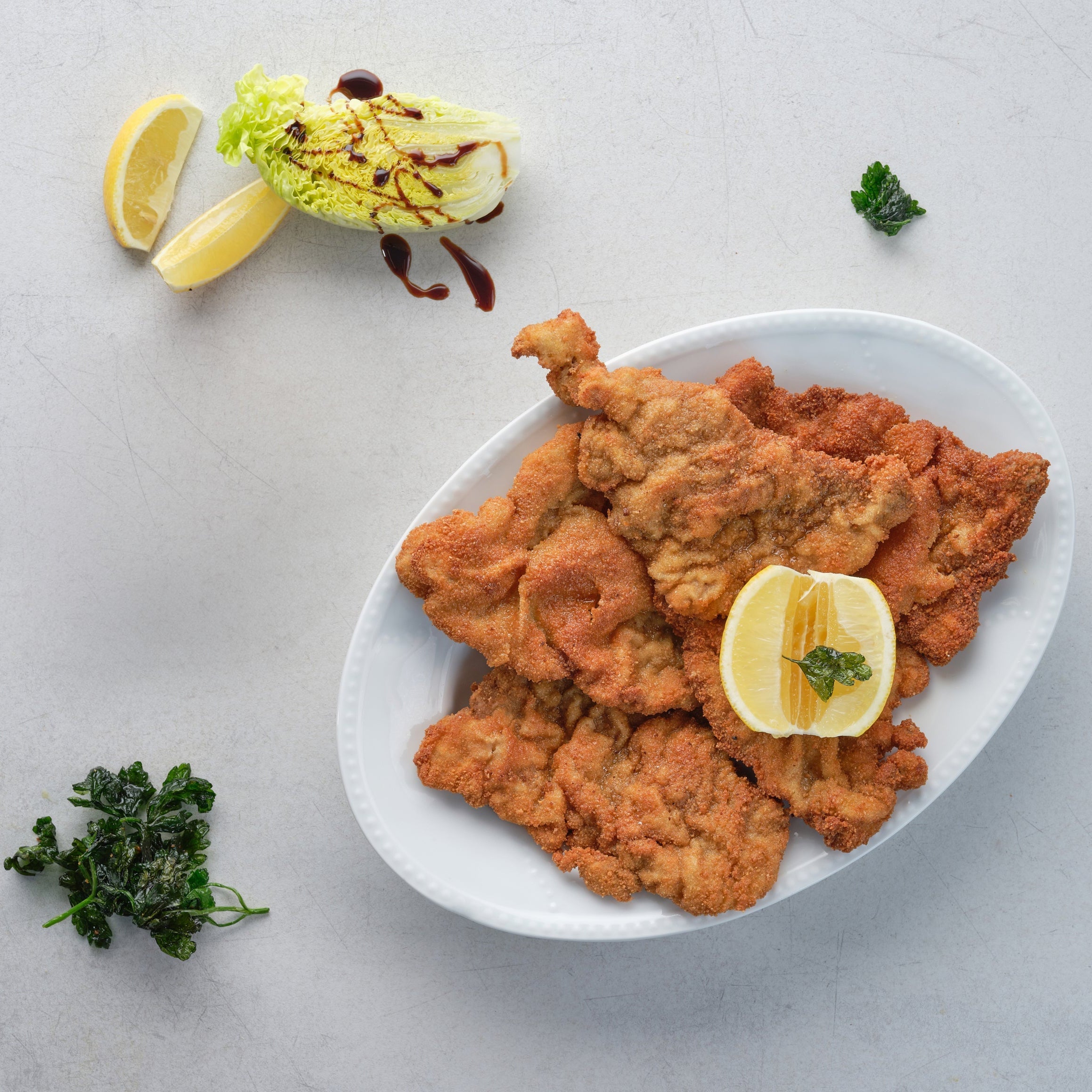 Paniertes Schnitzel als Inbegriff von gesunder Ernährung